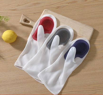 Buy Factory Wholesale Bpa Free  Kitchen Utensils Waterproof Silicone Scrubber For Washing Cleaning Dishes Household Gloves online manufacture