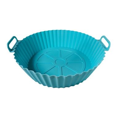 Buy Wholesale Foldable Reusable Non Stick Silicone Air Fryer Liner Baking Mat Cake Pan Circular Air Fryer Silicone Pot Liner online manufacture