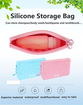 Silicone Rabbit Square Silicone Cosmetic Storage Bag Fashion Solid Color Silicone Change Storage Bag