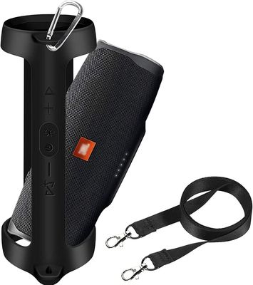 Bluetooth Speaker Silicone Protective Cover With Shoulder Strap And Hook And Loop Speaker Silicone Storage Quilt Cover