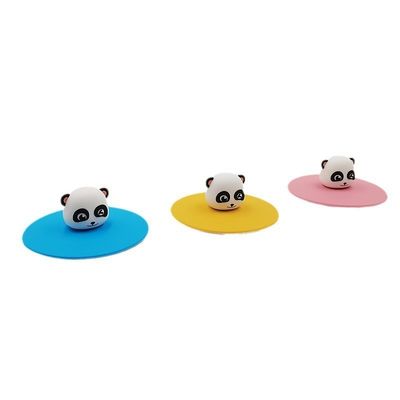 Reusable Cartoon Dustproof Silicone Cup Lid Easy To Clean and BPA Free Material Feature